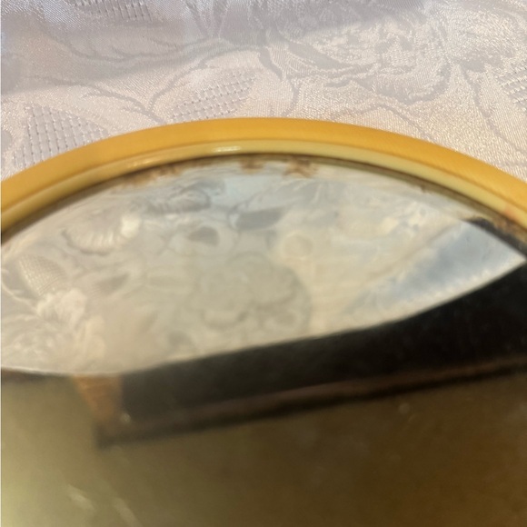 Vintage Butterscotch Bakelite Hand-Held Mirror - Picture 3 of 5